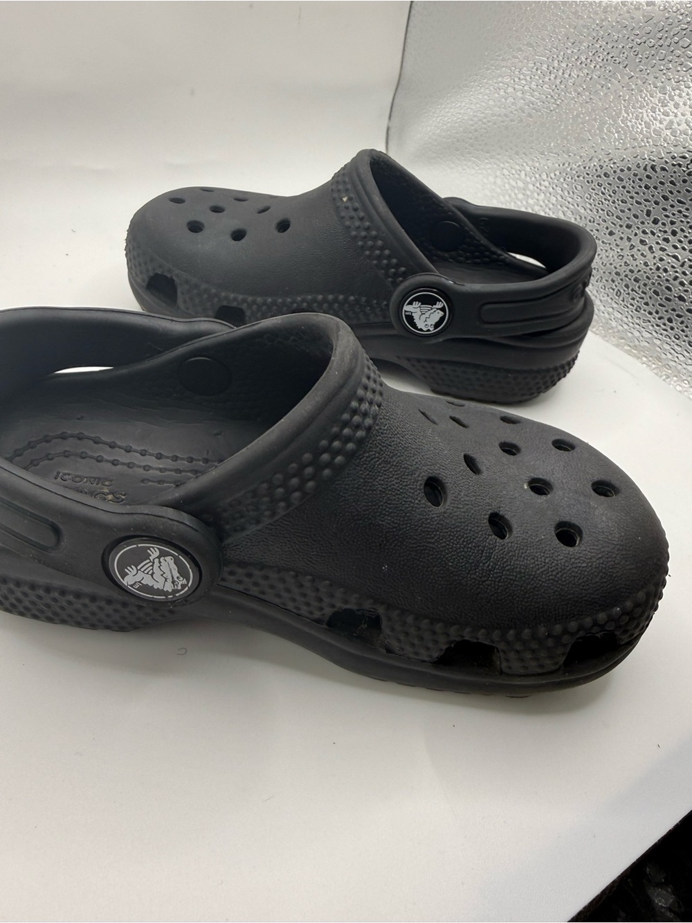CROCS Black Toddlers 7 Slip-On